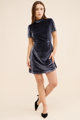 【NICK&NICOLE】VELVET MOCK NECK TOP ★送料無料★ Velvet Mesh Jersey Sheer Turtleneck Top – Elizabeth Anthony