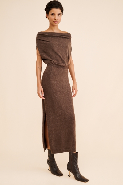 no sleeve sweater dress Ailaoyou Women's Sleeveless Knit Solid Color Crew Neck Knitted Dress Fashionable Slit Bodycon Dress Tie Waist Slim Fit Pullover Sweaters Dress Female (SF1242 Apricot,S) at Amazon Women's Clothing store Vest Dress Hand Knit Sweater Dress Turtleneck