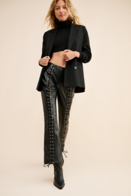 Vegan Leather Lace Up Trousers Nuuly