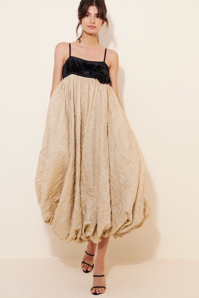 gold dress long Luuvis Women Gold Sequins Long Prom Dress Sparkly Mermaid V Neck Formal  Dress with Open Back main image 1