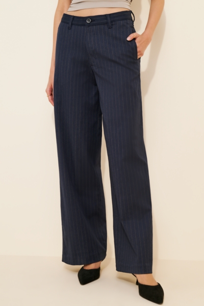 Zoie Wide-Leg Pin Stripe Jeans | Nuuly