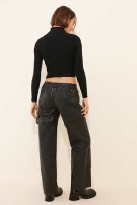 THEREDTHREAD】S butterfly leather pants