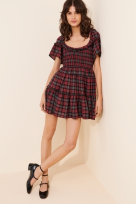 Juniper Plaid Mini Dress | Nuuly