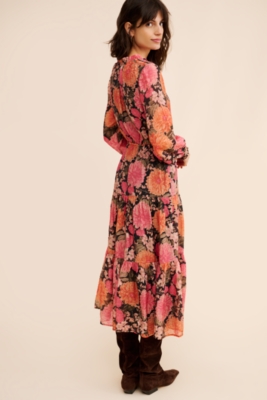 Yvaine Long Sleeve Midi Dress