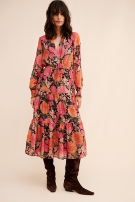 Yvaine Long Sleeve Midi Dress