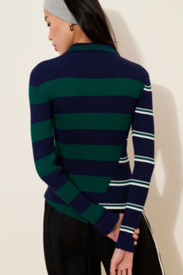 Mixed Stripe Ribbed Polo | Nuuly