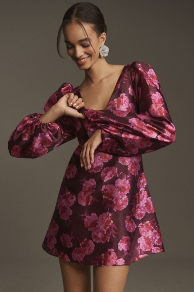 navy blue dress for baby girl Bhldn Isabella Tiered Square Neck A Line Midi Dress Anthropologie main image 1