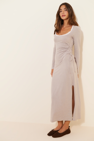 halter neck linen maxi dress Arwen Maxi Dress Natural / S