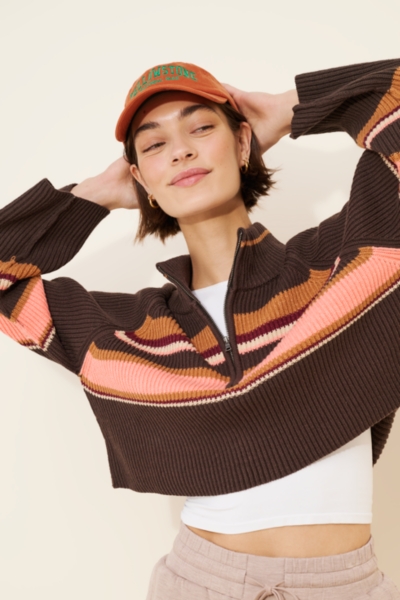 Striped Greta Half Zip Sweater | Nuuly