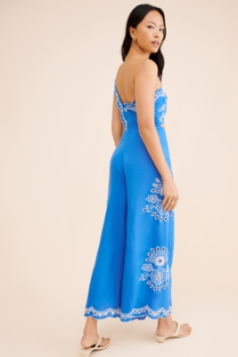One Shoulder Embroidered Jumpsuit | Nuuly