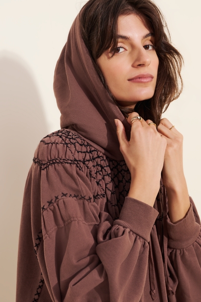 Marty Smocked Hooded Dress | Nuuly