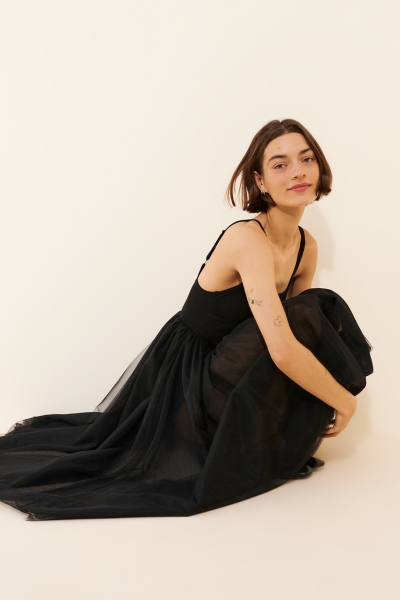 open lace back dress Moon River 24