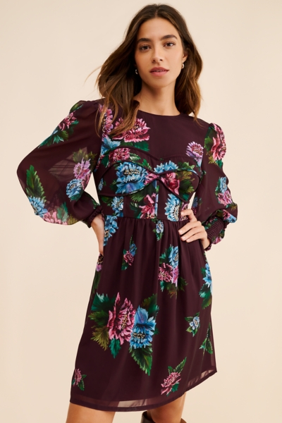 white dress with halter neck Living High | White Halter-Neck Maxi Dress With Long Sleeves main image 0