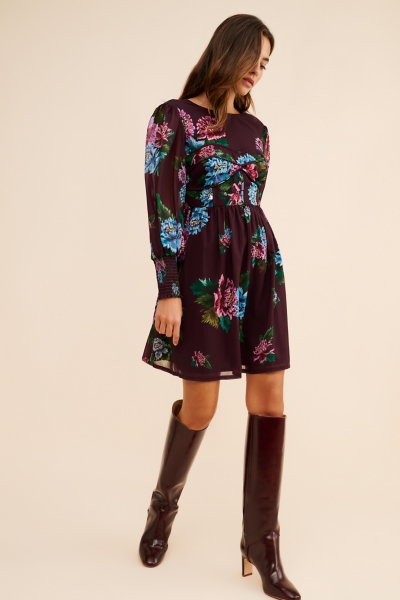 Embroidered Long Sleeve Mini Dress | Nuuly