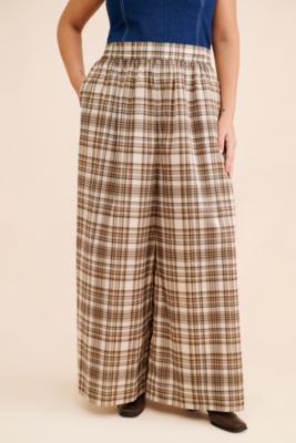 Wide Leg Plaid Trousers | Nuuly