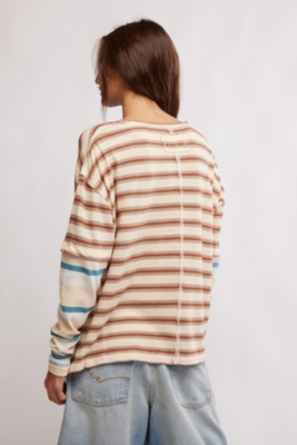 (取寄) フリーピープル レディース ニーナ ストライプ ロング スリーブ Free People women Nina Stripe Long Sleeve Lilac Combo Free People Women's Nina Stripe Long Sleeve, Lilac Combo at