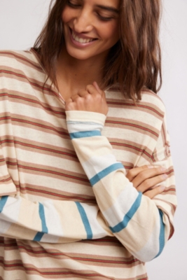 【BAON】[unisex] Nelle Stripe Over Long Sleeve Tee Long Sleeve Tee – Vineyard Crew