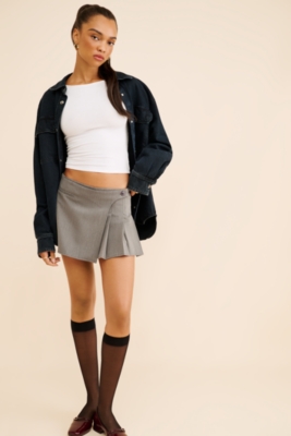 【新品】HYEON pepper mini wrap skirt / gray スカート hyeon/pepper mini wrap skirt / gray スカート hyeon/pepper