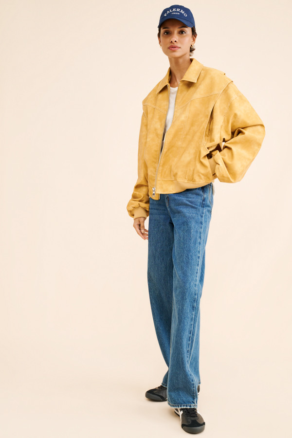 Vista Vegan Leather Bomber Jacket | Nuuly Vista Vegan Leather Bomber Jacket | Nuuly