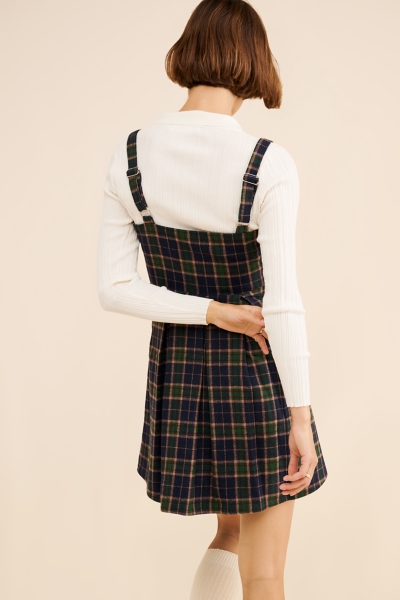 Wool Blend Plaid Mini Dress | Nuuly