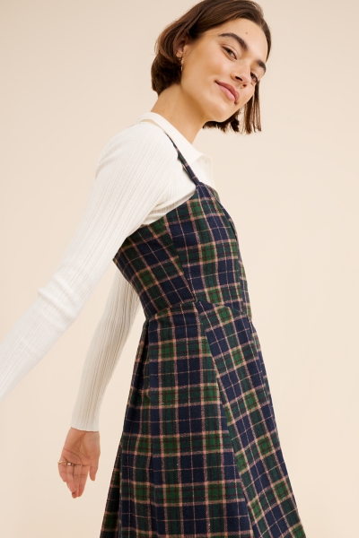 mini plaid dress Sparkling Sequin Wedding Dresses with V-neckline – loveangeldress main image 0
