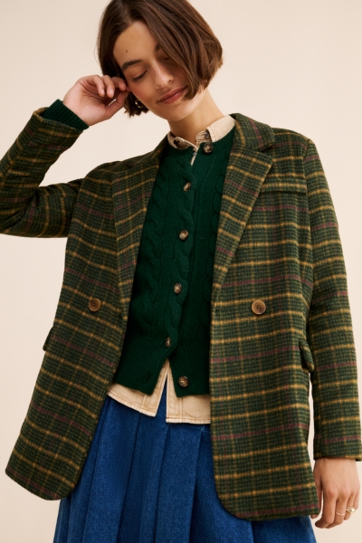 完売品】Apartment Three Plaid Blazer Plaid Linen Blazer For Men
