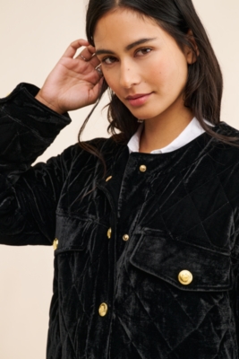 Oversized Quilted Velvet Jacket | Nuuly