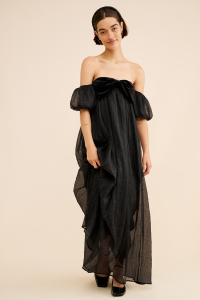 Off-The-Shoulder Sheer Maxi Dress | Nuuly