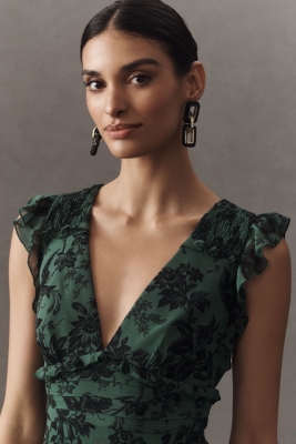 Chiffon V-Neck Maxi Dress | Nuuly