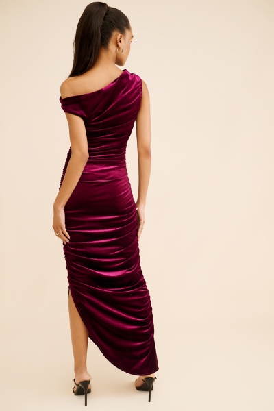 chinese dress ladies Black Velvet-Devore Bodycon Maxi-Dress main image 0
