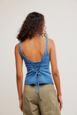 AMOMENTO アモーメント HOURGLASS DENIM VEST A Moment In Time Denim Vest | Nuuly