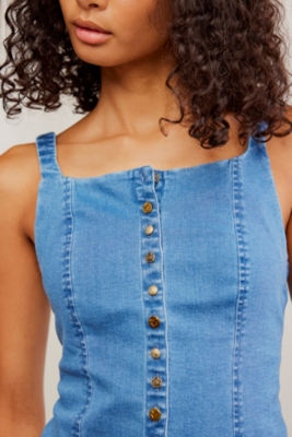 AMOMENTO アモーメント HOURGLASS DENIM VEST A Moment In Time Denim Vest | Nuuly