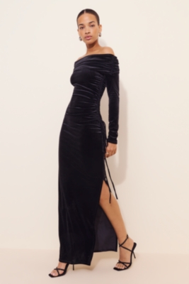 Vera Off-The-Shoulder Velvet Maxi dress | Nuuly