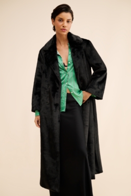 Longline Faux Fur Coat