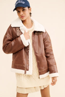 Women's Vegan Leather Zip Jacket | Women's Clearance