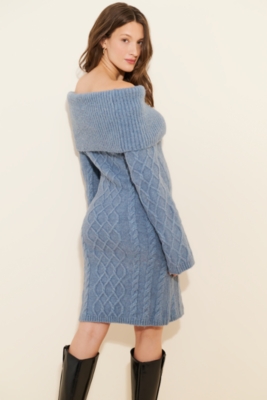 Maternity Off-The-Shoulder Sweater Dress