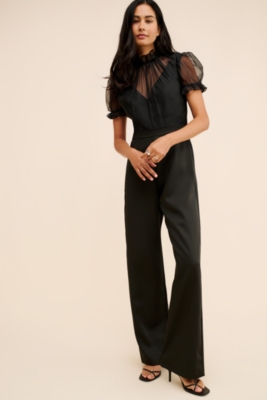 Sheer Puff Sleeve Jumpsuit | Nuuly