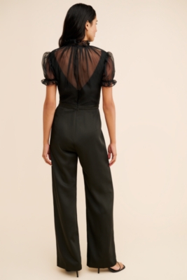 Sheer Puff Sleeve Jumpsuit Nuuly