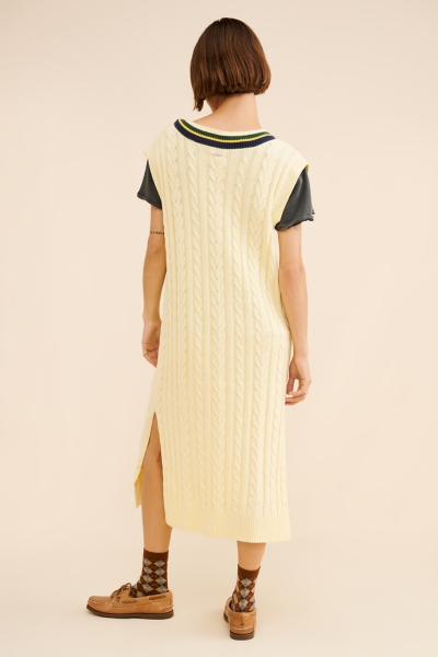 cream v neck sweater dress Baltic Born Womens Suki V Neck Sweater Dress | Cream