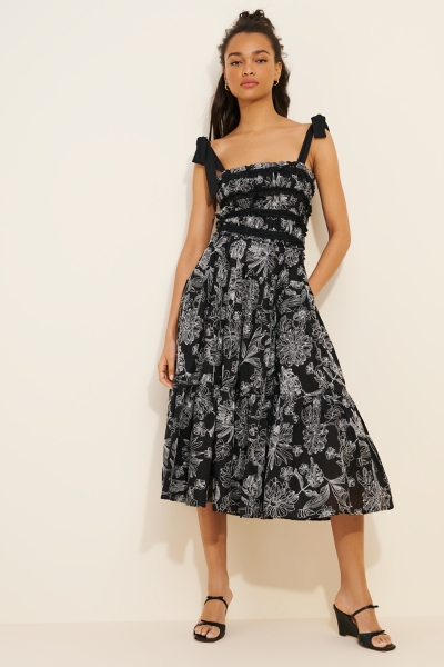 Magdalen Smocked Midi Dress | Nuuly