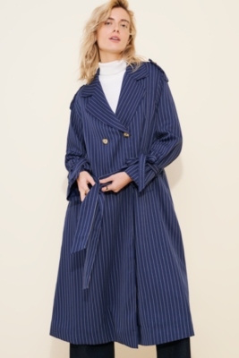 【2plan】Ray stripe maxi coat Oversized Pinstripe Coat | Nuuly