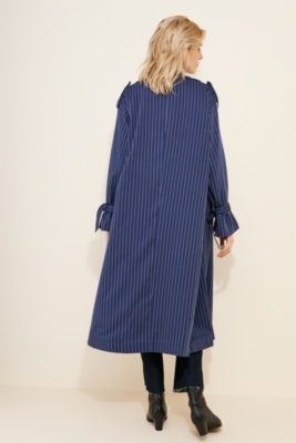 【2plan】Ray stripe maxi coat Oversized Pinstripe Coat | Nuuly