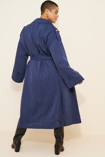 Oversized Pinstripe Coat | Nuuly