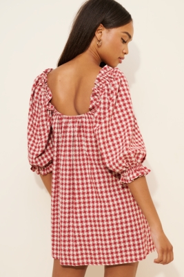 Sleeveless Plaid Tent Maxi Dress