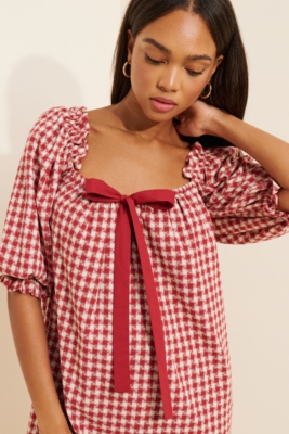 Sleeveless Plaid Tent Maxi Dress