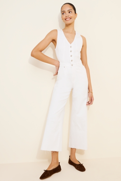 Aria Cropped Fitted Vest Jumpsuit | Nuuly
