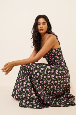 Pintuck Paradise Maxi Dress