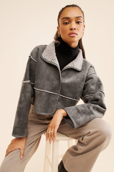 Kelly Reversible Sherpa Jacket | Nuuly