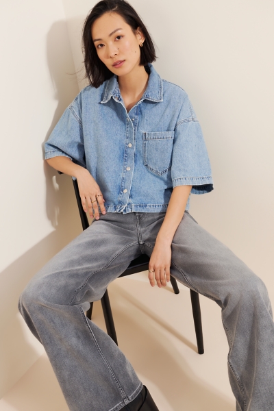 Rona Box Denim Shirt | Nuuly