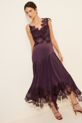Evelyn Lace High-Low Midi Dress | Nuuly